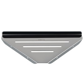 2 Pcs 304 Stainless Steel Corner Shelf with Screws, Triangle Shower Caddy, Wall Mount Soap Holder for Bathroom, Kitchen Organization (Polished Silver)