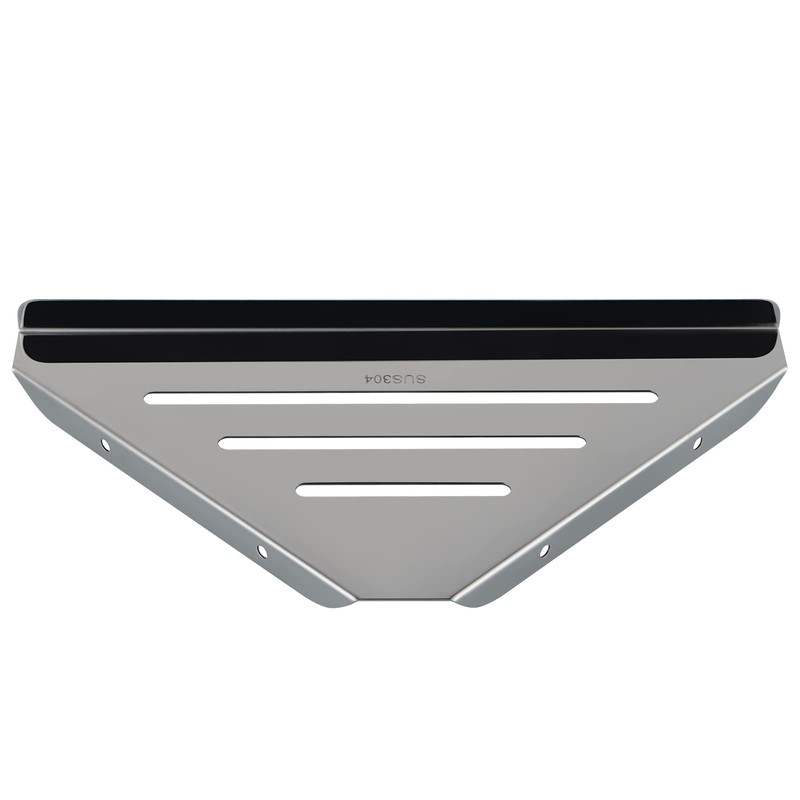 2 Pcs 304 Stainless Steel Corner Shelf with Screws, Triangle