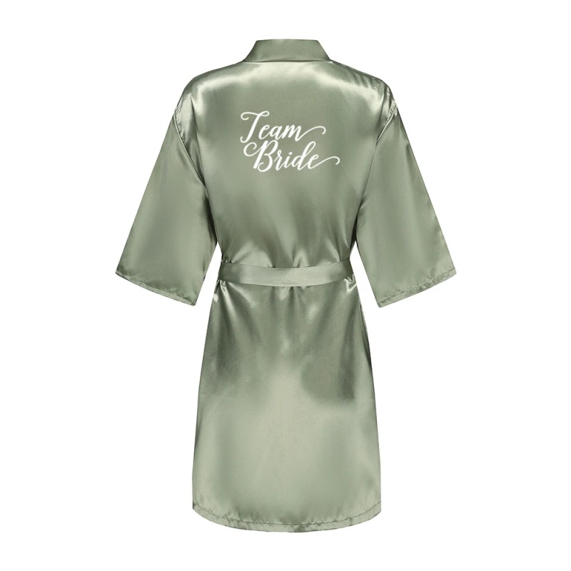 Satin Kimono Robe Women – Silk Bathrobe Bridal, Lounge Robe