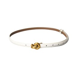 AIBEARTY Women Fashion PU Leather Waist Belt Skinny Knot Thin Buckle Waistband for Dress Jeans Pants