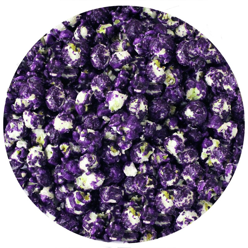 Purple Popcorn Bucket with Scoop, 20 Ounce, Grape Flavored Popcorn