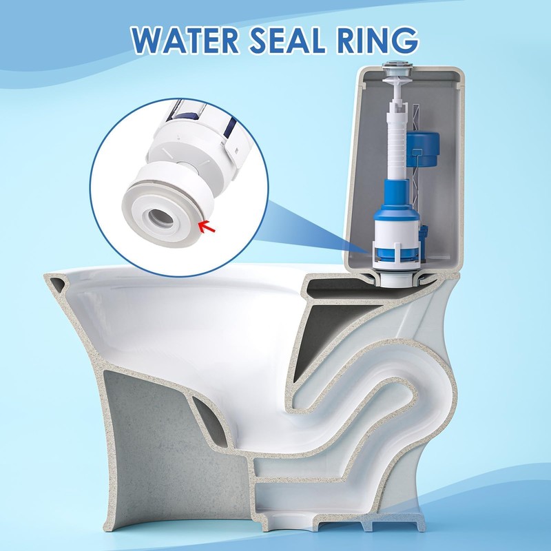 3-Pack Clear Flush Valve Seal for Ideal Standard - Toilet