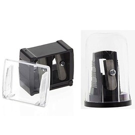 2 Kosmetex Cosmetic Pencil Sharpener for All Pencil Types for Narrow + Medium + Wide Makeup Pencils, Kajal, Camouflage, Set of 2