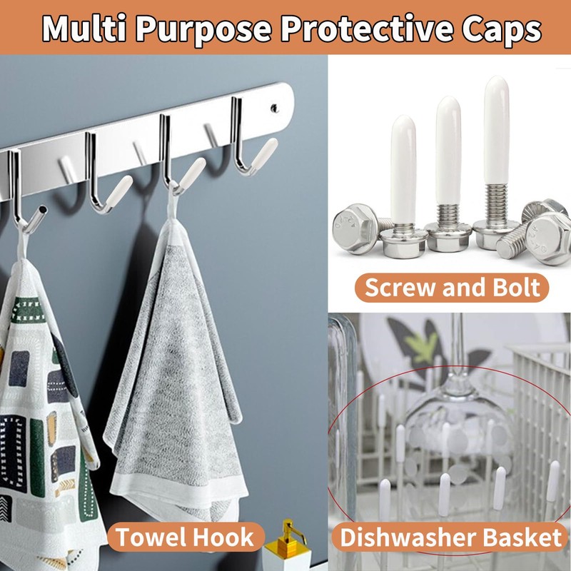 TSBSHum 100-Pack Dishwasher Rack Caps,Dishwasher Rack Repair Coating,as the Dishwasher