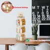 Natheeph Rotating Wooden Display Rack with Two Card Sticker for