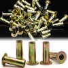 Terixe 100 Pack 1/4-20 Multi-Grip Rivet Nuts - Zinc-Plated Steel