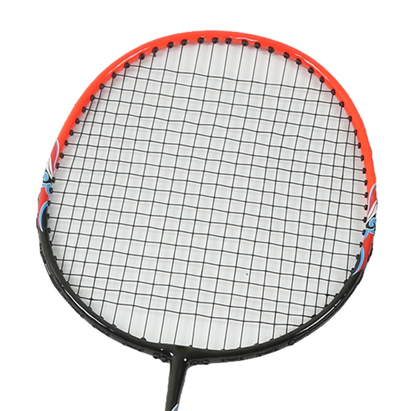 2 Player Badminton Racket Set Ferroalloy Integrated for Beginner Amateur