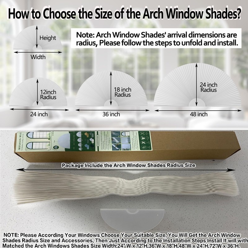 Arch Window Shade Blackout Cellular Shades Half Circle Moon Small