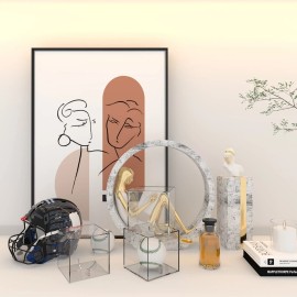 VOLEAAR Baseball Display Case 4 Pack, UV Protected Acrylic Square Baseball Holder, Clear