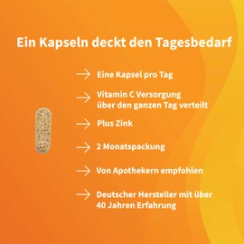 Amosvital AMOSVITAL Vitamin C + Zink Langzeitdepot Kapseln (3)