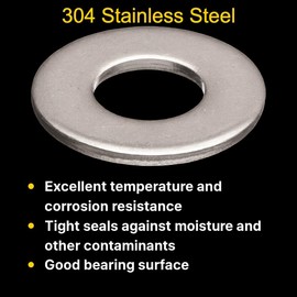 BCP Fasteners 100 Qty #8 Stainless Steel SAE Flat Finish Washers (BCP665)