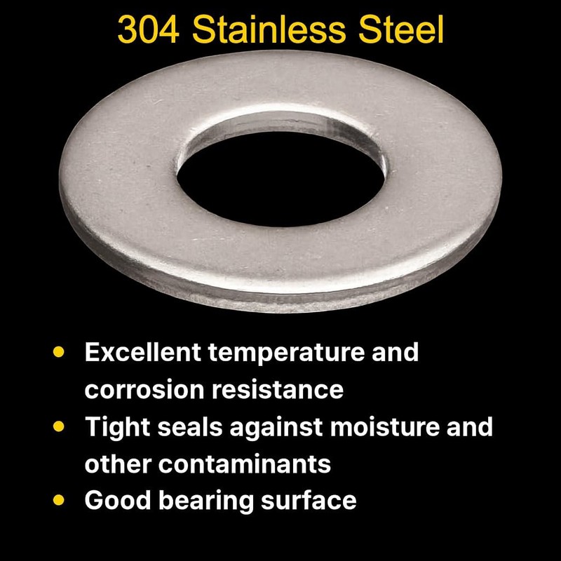 BCP Fasteners 100 Qty #8 Stainless Steel SAE Flat Finish