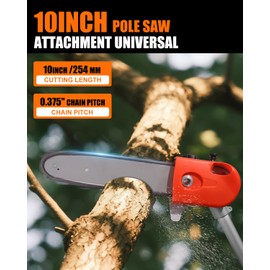 NEO-TEC 10" Pole Saw Attachment Universal, Automatic Lubrication Adjustable Pole Saws for Tree Trimming Cutting Limbs and Brush Sharp