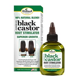 Difeel Estimulador de raíz de crecimiento superior de ricino negro jamaicano 2.5 oz.
