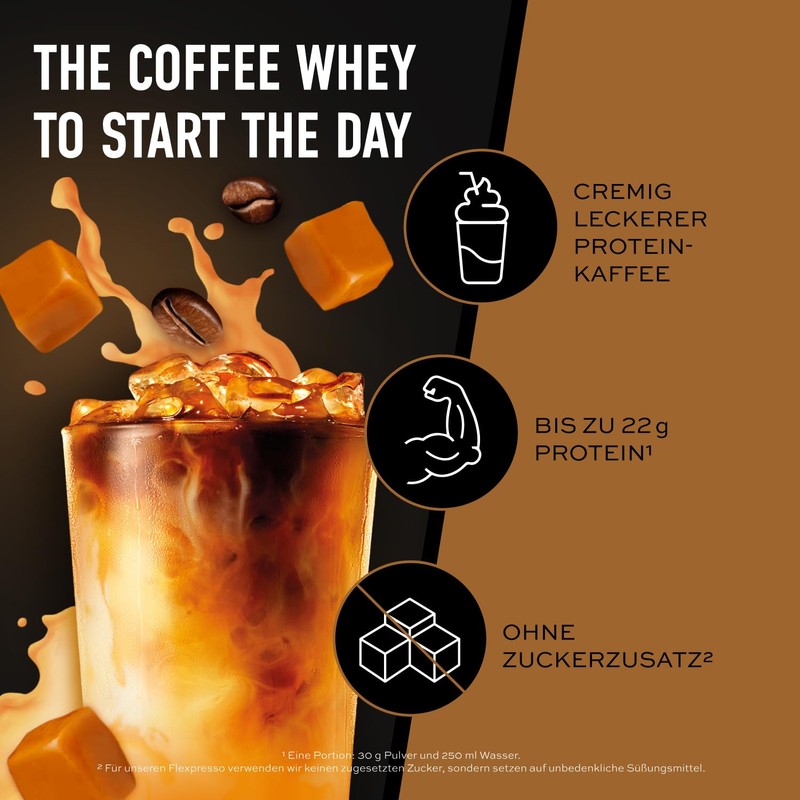 ESN Flexpresso Protein Coffee, Caramel, 908 g, Creamy Protein Coffee