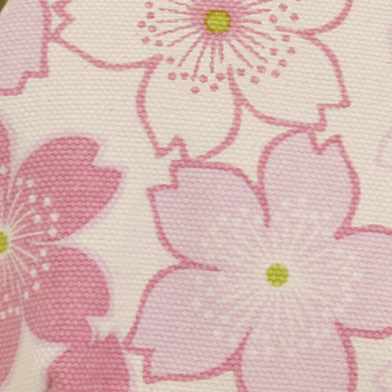 Goshikihanpudo Japanese Flower Series 6.3 Size Wide Pouch, Sakura Cherry