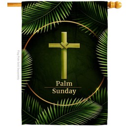 Ornament Collection Palm Sunday House Flag Religious Faith Hope Grace Peace Dove Christian Religion Easter Decoration Banner Small Garden Yard Gift Double-Sided, Made in USA