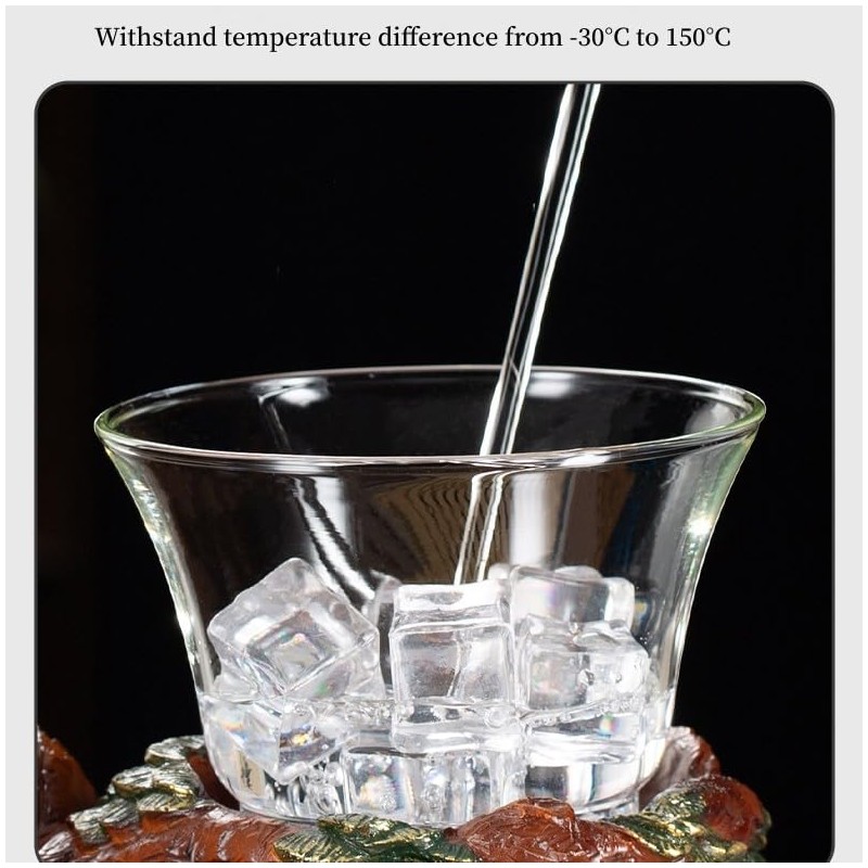 Fire Kirin Glass Teapot Set with Infuser Semi Automatic Tea