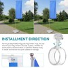 6 Pack 1-Inch EZ-Mount Flag Rings, Adjustable Plastic Flag Pole