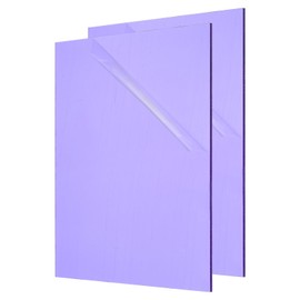 PATIKIL 1/8 Inch Thick Acrylic Sheets, 2Pack 16x12 Inch Plastic Sheet Colorful Board Panel for Sign, DIY, Painting, Art Craft, Purple