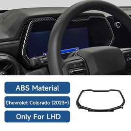 Car ABS Center Console Dashboard Panel Trim Cover for 2023 2024 2025 2026 Chevy Colorado Carbon Fiber Interior Accessories
