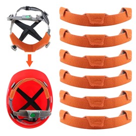 Cotton Hard Hat Sweatband Snap-on Sweatband Cloth Washable Reusable Sweat Bands, Replacement Hard Hat Liner for Safety Accessories(SIZE:6Pcs)