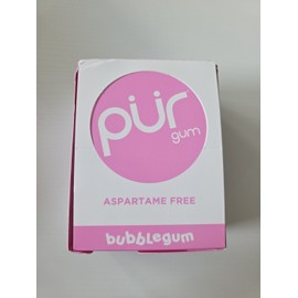PUR Sugar Free Bubblegum Chewing Gum 12 Count Xylitol Vegan Non GMO