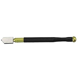 Glass Cutting Tool, Diamond Glass Cutter Heavy Duty Diamond Tip Glass Cutter for Cutting Glass Up to 12MM Thickness - Brass Snapper - Hardwood Handle