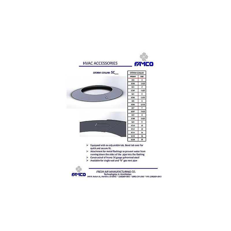 Generic Metal Storm Collar (12 Inch)