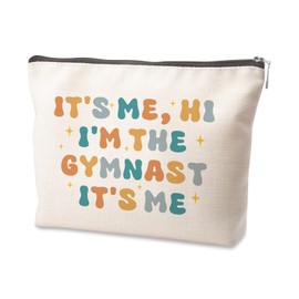 Tisubileiry Graduation Gifts Gymnast Gymnastics Team Gift Makeup Bag Gymnast Graduation Gift Cosmetic Bag It's Me, Hi I'm The Gymnast It's Me Bag Gift For Women