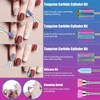 Depvko 25 Pieces Nail Cutter Attachment Set with Pink Holder