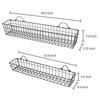MyGift Country Rustic Wall-Mounted Openwork Black Metal Mesh Storage Baskets