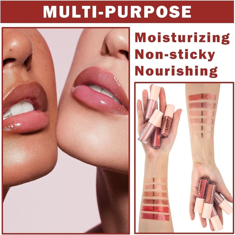 Lip Oil Tint Gloss 6 colores – Brillo y volumen