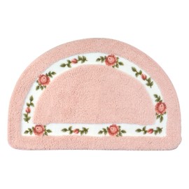 ABREEZE Floral Rose Bathroom Rugs Mats 16X24 inch,Soft Shaggy Water Absorbent Non-Slip Mat Microfiber Bath Mat Shower Mat Door Mat Kitchen Mat Rugs,Pink