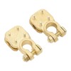2Pcs Brass Battery Terminal Connector Car Top Post Clamp Set