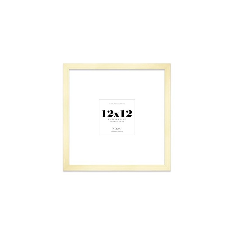 12x12" Square Picture Frame, Display Pictures 8x8" With Mat or