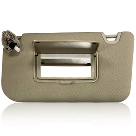 Left Driver Side Sun Visor Fits for Nissan Rogue X-Trail 2014-2020 Sunshade Compatible with 96401-4BA3E 96401-4BA1D with Vanity Light/with Makeup Mirror (Left Driver Side(Beige))