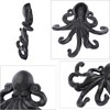 Sumnacon 6 Inch Cast Iron Octopus Coat Hook - Rustic