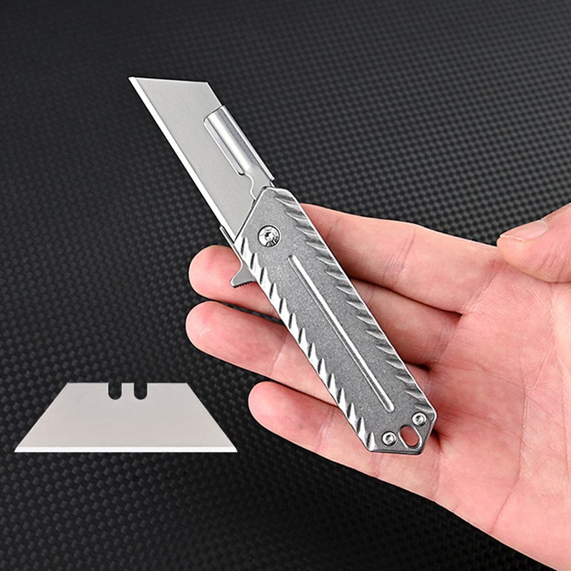 SZHOWORLD Stainless Steel Folding Utility Knife - Heavy Duty Box