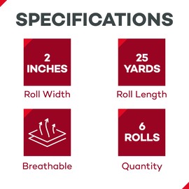 Dealmed Cotton Stockinette, 2” x 25 yds, Tubular Bandage Sleeve, Comfort Breathable Dressing for Skin Protection, Compression, Casts, Edema and Lymphedema Support (6 Rolls)