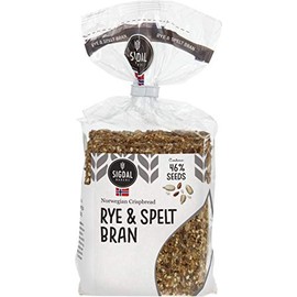 Sigdal 8.29 oz Rye & Spelt Bran Wholegrain Crispbread - Pack of 12