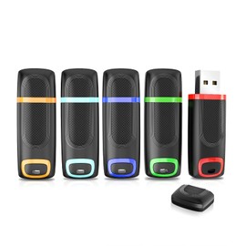 Vansuny USB 32GB USB 3.0 Pack of 5 USB Flash Drive Cap Compact Ultra Speed USB Flash Memory (5 Colors: Blue, Green, Red, Orange, Light Blue)