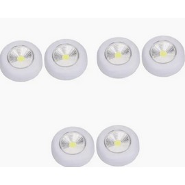 VICOX Under the Cabinet Push Lights Small Touch Light Led Puck Lights - 6 Pack