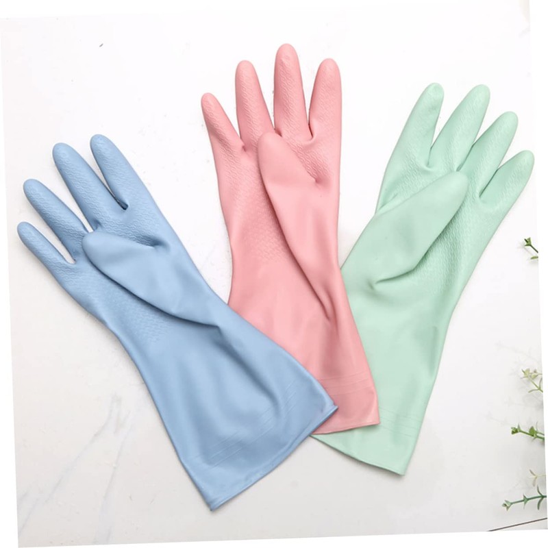 ORFOFE 1Pair Cleaning Gloves Durable Dishwashing Mittens for Home Use