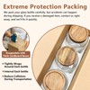 KEYWING 88oz Large Glass Jars with Airtight Acacia Wood Lids,