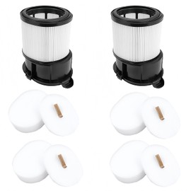 HEPA Filter Replacement Set for Shark IP3251,IP3251C,IP3252,IP1251,IP1250,IP1251C,IP1255QCP,IP1255QNV,IP1255QPR, IP1255QTL,IP1255QMG Series, 2 Filters with 4 Foam Pieces, 6-Pack
