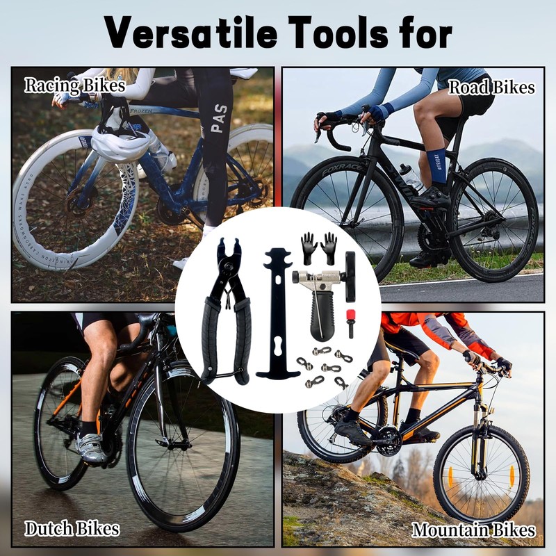 3Pcs Universal Bicycle Chain Tool Set, Portable Chain Master Link