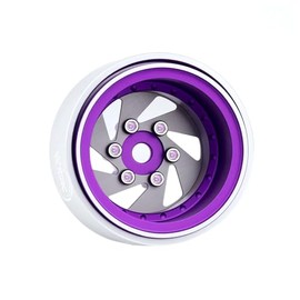 TCRC 4PCS Grade 5 Titanium Wheel Face Aluminum 1.0 Inch Wheels Hubs for 1/24 Axial SCX24 TRX4M FCX24 Redcat Ascent-18 HPI Venture18 1/18 RC Crawler Car Upgrade Parts,Purple