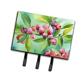 Caroline's Treasures State Watercolor Flowers Leash or Key Holder, Triple Hook, Connecticut Mountain Laurels 1634