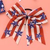 American USA Flag Cheer Bows for Girls,Red White and Blue